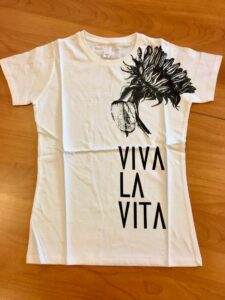 T-shirt girocollo manica corta con disegno di Paolo Piccioli